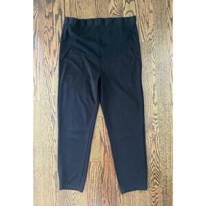 Alina Mae Maternity Womens Belly to Baby Stretch High Waisted Pants Black Sz. L